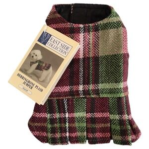 East Side Collection Plaid Woven Dog Dress Green Size Teacup / XXXS